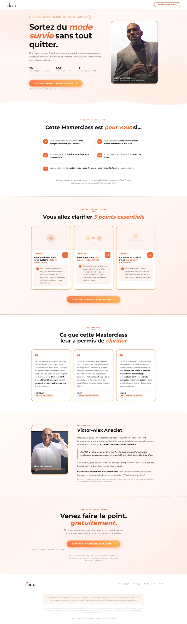 Réalisation Lorick Innovation : Fierté, Masterclass