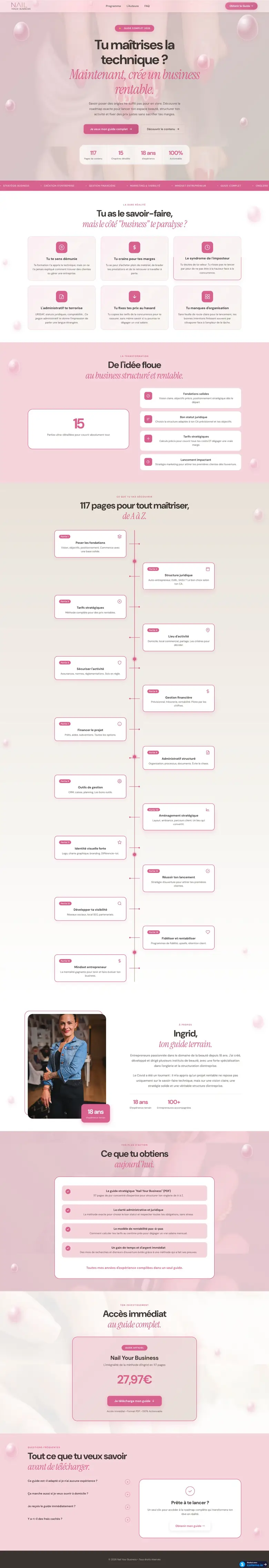 Réalisation Lorick Innovation : Nail Your Business, Guide numérique