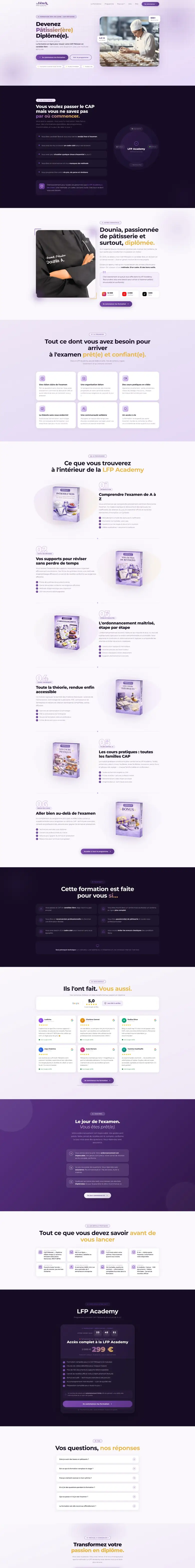 Réalisation Lorick Innovation : LFP Academy, Formation CAP pâtisserie